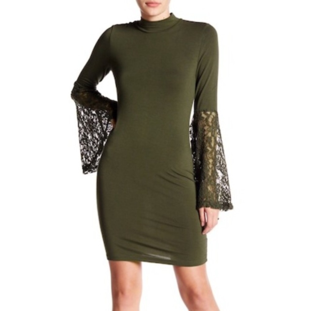 Romeo Juliet Couture Lace Sleeve Woven Dress